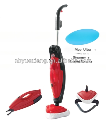 Red and Black 3 IN 1 Steam Mop Ultra The Ultimate Cleaning Solution